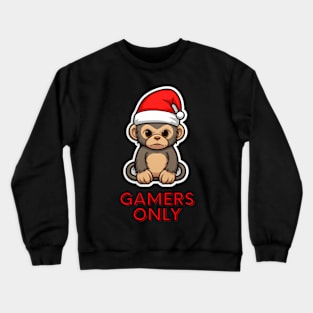 Gamers Only Christmas Monkey Crewneck Sweatshirt